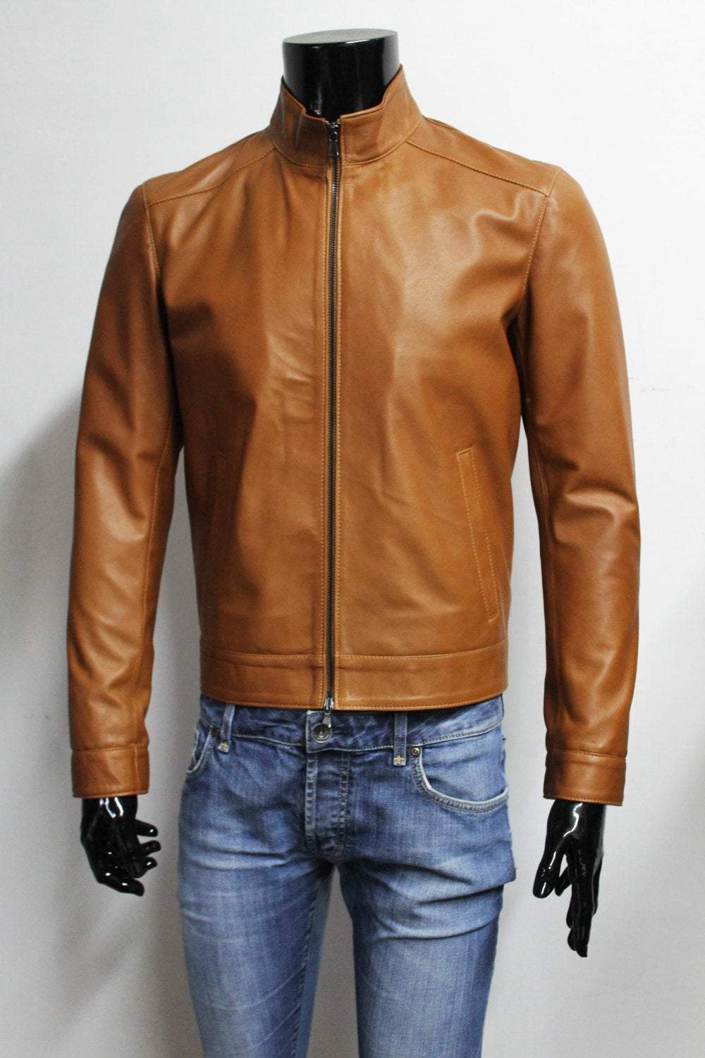 Italian leather outlet jacket