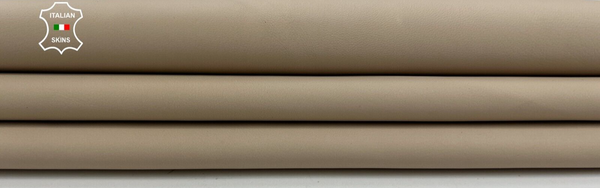 LIGHT BEIGE Soft Italian Lambskin Sheep Lamb leather hides 6+sqf 0.7mm #C1971