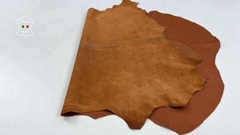 TAN BROWN Thin Soft Italian Lambskin Sheep leather 6sqf 0.5mm #C1936