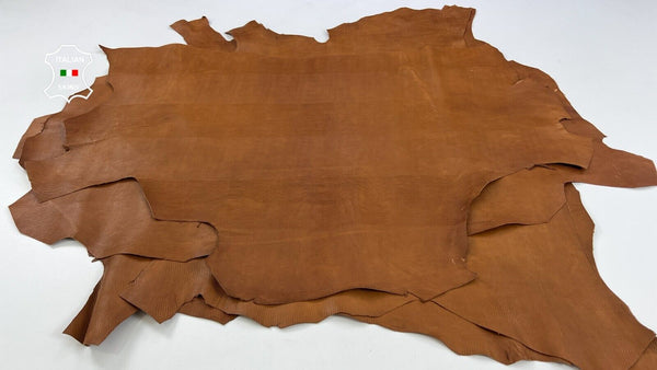 TAN BROWN TEJUS TEXTURED EMBOSSED ON Goatskin leather 4 skins 24sqf 1.2mm #C1949