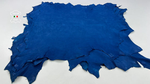 BLUE SUEDE Soft Italian Lambskin Sheep leather 3 skins total 15sqf 0.9mm C1788