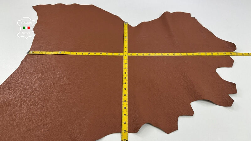 TAN BROWN GRAINY ROUGH Soft Italian Goatskin Goat leather hides 6sqf 1.0mm C2689