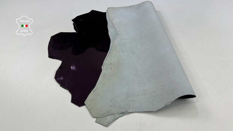 METALLIC RAISIN PURPLE Strong Italian Goatskin leather 2 skins 9sqf 0.8mm #C1752