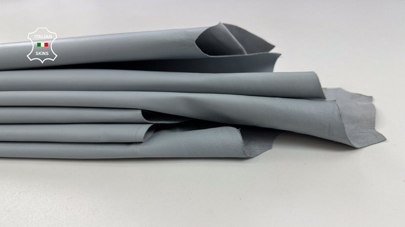 LIGHT GREYISH BLUE Thin Soft Italian Lambskin leather 5 skins 18sqf 0.6mm #C2301