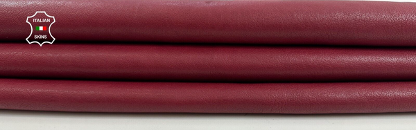 WASHED RED WINE VEGETABLE TAN ROUGH Thick Soft Goat leather 5+sqf 1.3mm #C2347