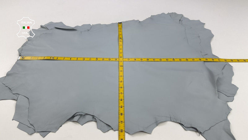 LIGHT GREYISH BLUE Thin Soft Italian Lambskin leather 5 skins 18sqf 0.6mm #C2301