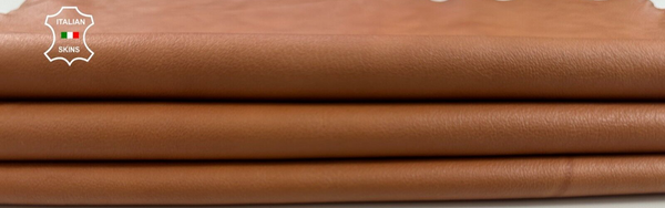 NATURAL TAN Thin Soft Italian Lambskin leather hides skins 6+sqf 0.5mm #C2268