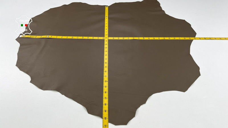 BROWN OLIVE Thin Soft Italian Lambskin Sheep leather hides 6+sqf 0.6mm #C1967