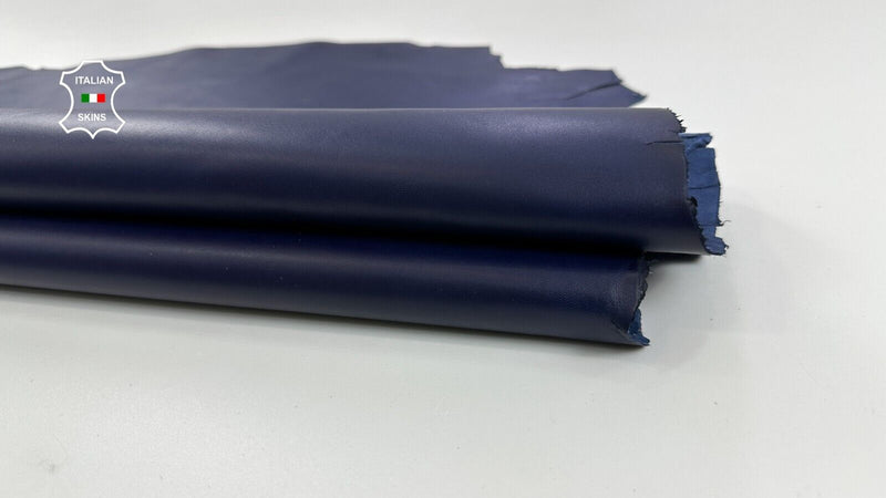 INK BLUE SMOOTH Strong Italian Goatskin Goat leather 4+sqf 1.0mm #C2739