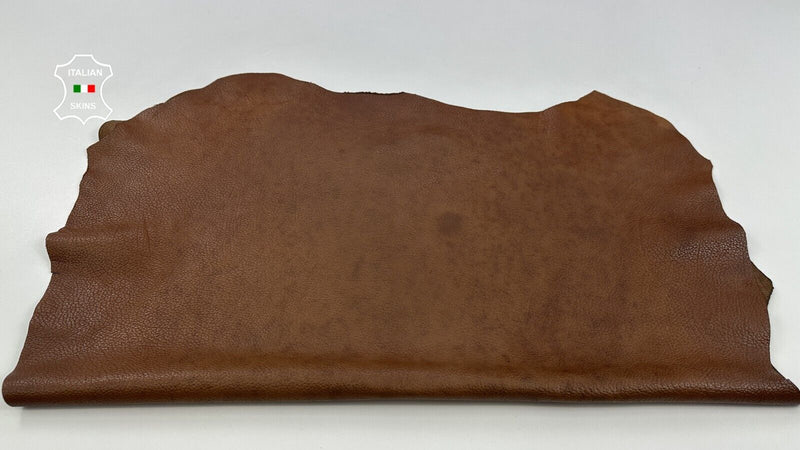 BROWN GRAINY ANTIQUED Soft Italian Lambskin leather hide skin 7+sqf 1.0mm #C2267