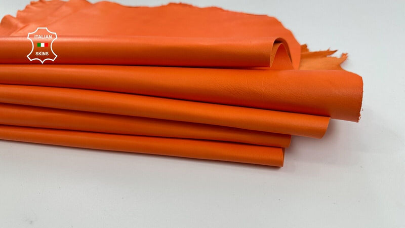 ORANGE Soft Italian Lamb Sheep leather Bookbinding 3 skins 15+sqf 0.8mm #C2821