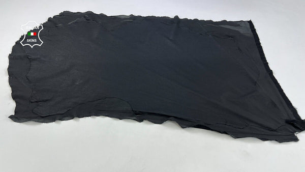 BLACK Very Soft Stretch Lambskin Sheep Lamb leather hides skins 6sqf 0.7mm C1731