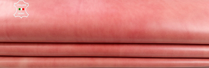 ROSE SALMON DISTRESSED COATED VINTAGE Thick Goatskin leather 7+sqf 1.2mm #C2441