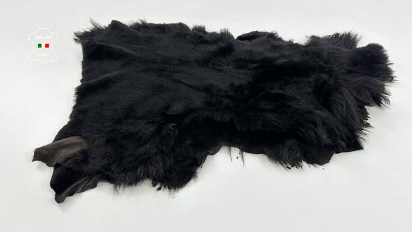 DARK BROWN Soft sheepskin Hair on Shearling fur 2 skins total of 4sqf #C2721