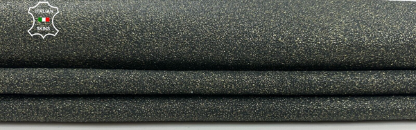 METALLIC OLIVE GREEN SHIMMER PRINT ROUGH Thick Lambskin leather 6sqf 1.1mm C2188