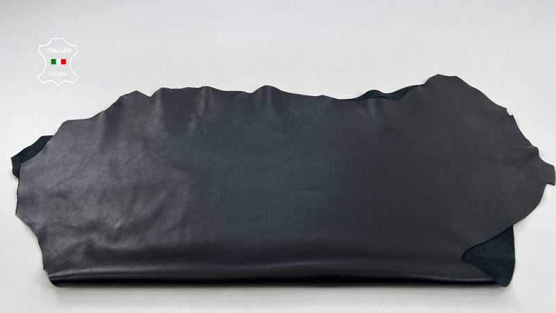 jet black Thick Soft Italian Lambskin Lamb Sheep leather hides 6sqf 1.1mm C766