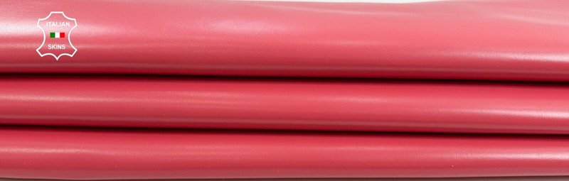 ROSE PINK SHINY Strong Italian Goatskin leather  hides skins 6sqf 1.0mm #C2442