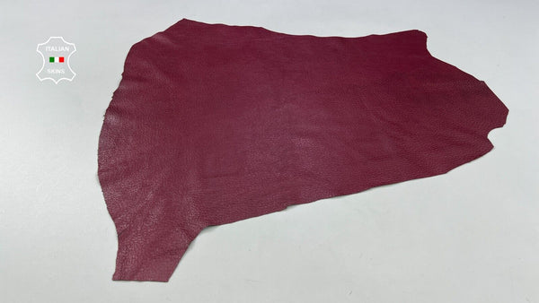 WINE PEBBLE GRAIN Soft Italian Lambskin Sheep leather hide skin 3sqf 0.7mm C2101