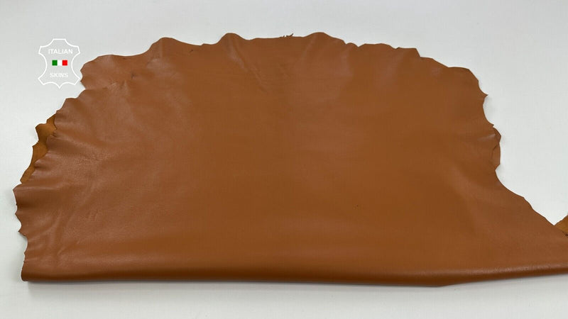 TAN ORANGY BROWN Soft Italian Lambskin leather hides 2 skins 14+sqf 0.9mm #C2910