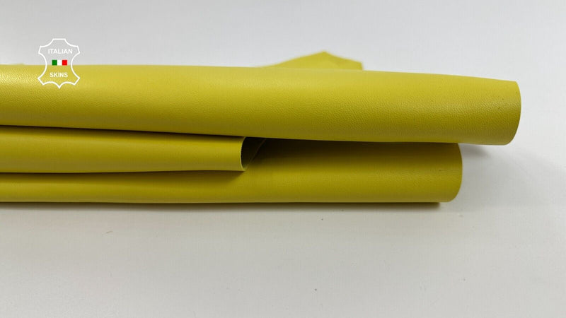 LEMON YELLOW Lambskin Sheep Lamb leather hide hides skins 4+sqf 1.0mm C2875