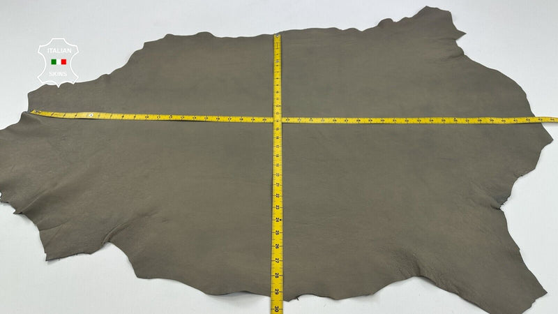 KHAKI GREY VEGETABLE TAN Thick Soft Lambskin leather hides 8sqf 1.1mm #C2808