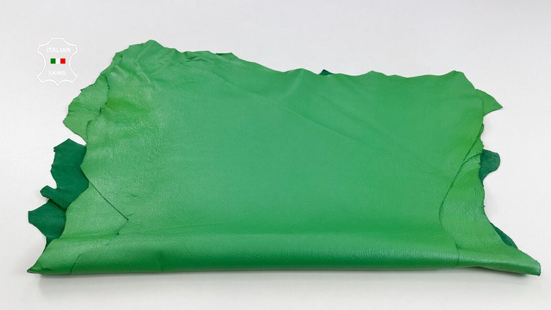 GREEN COATED GRAINY Soft Italian Lambskin leather hide 3 skins 15sqf 1.0mm C2309