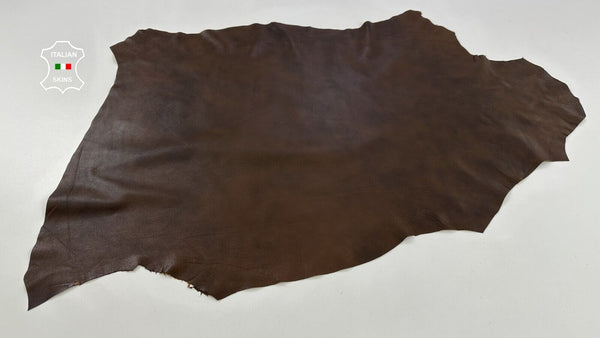 BROWN CLOUDY DISTRESSED ANTIQUED LOOK Thin Lambskin leather 6sqf 0.6mm #C2945