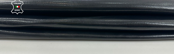 BLACK SHINY ROUGH Italian Goatskin Goat leather hides skins 4sqf 0.9mm #C2602