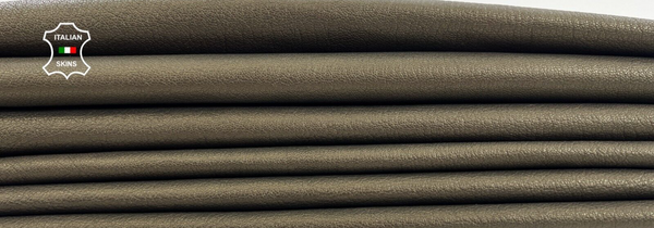 ARMY OLIVE ROUGH Thick Soft Italian Goatskin leather 2 skins 14sqf 1.1mm #C1442