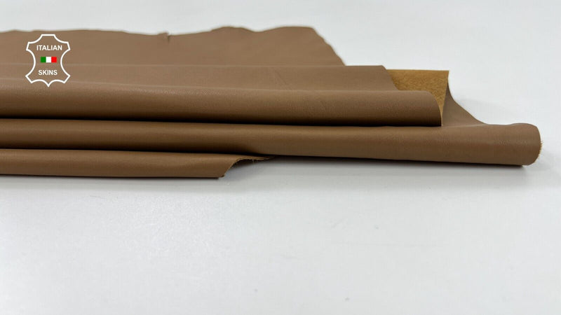 LIGHT BROWN Thin Soft Italian Lambskin sheep leather hides skins 5sqf 0.6mm C667