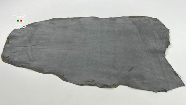 GREY DISTRESSED STRETCH VINTAGE LOOK Soft Lambskin leather hide 6sqf 0.8mm C1516