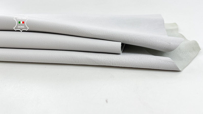 ICE WHITE ROUGH Thick Soft Italian Goatskin Goat leather hides 5+sqf 1.2mm #C886