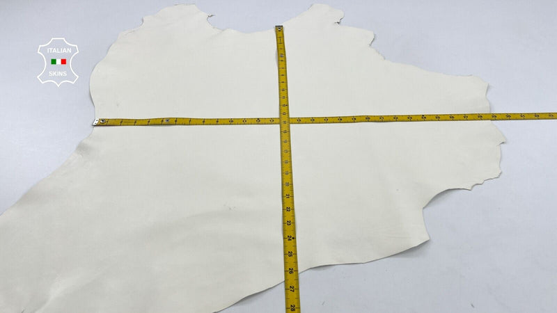 IVORY BUTTER SMOOTH Italian Goatskin Goat leather hides skins 6sqf 1.0mm #C887