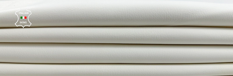 UNDYED VANILLA WHITE NAKED ROUGH Soft Goatskin leather 2 skins 7sqf 1.0mm #C2339