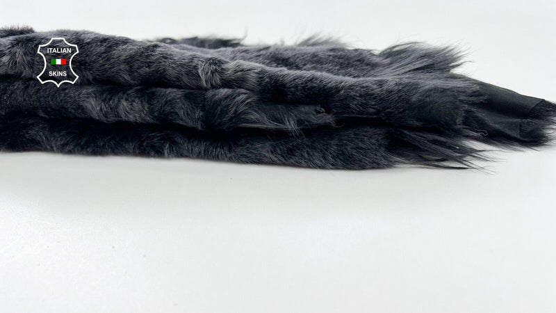 SILVER GREY SHORT HAIR On sheepskin Shearling Lamb Leather fur 13"x21" #C1132