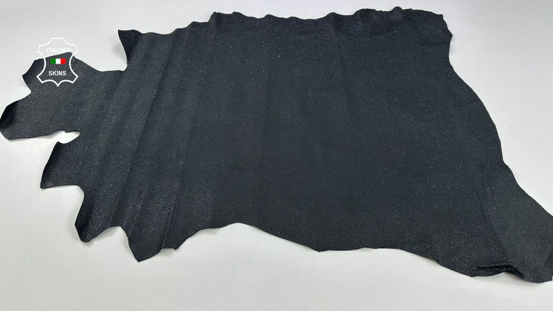 ANTHRACITE BLACK SHIMMER PRINT ROUGH Thick Soft Lamb leather 7sqf 1.1mm #C2189