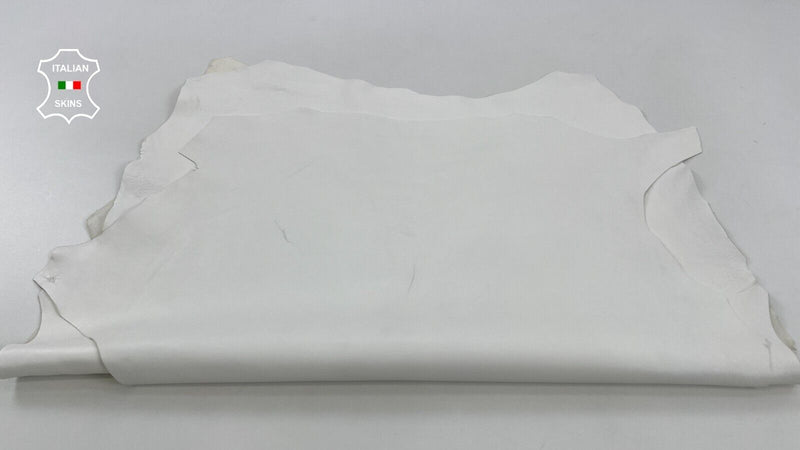 VANILLA WHITE Soft Italian Lambskin sheep leather hide 2 skins 12sqf 0.9mm #C662