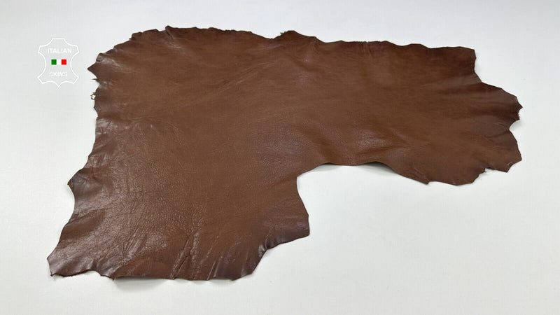 BROWN ROUGH ANTIQUED VEGETABLE TAN Soft Goatskin leather hide 3+sqf 1.0mm #C2280