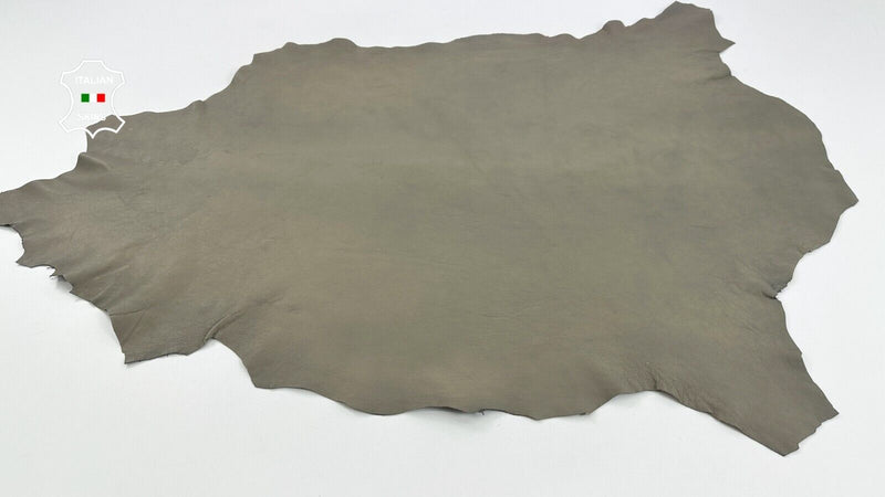 KHAKI GREY VEGETABLE TAN Thick Soft Lambskin leather hides 8sqf 1.1mm #C2808