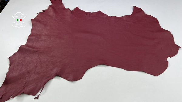 WINE BORDEAUX ROUGH Thick Goatskin Goat leather hides skins 8sqf 1.4mm #C2110