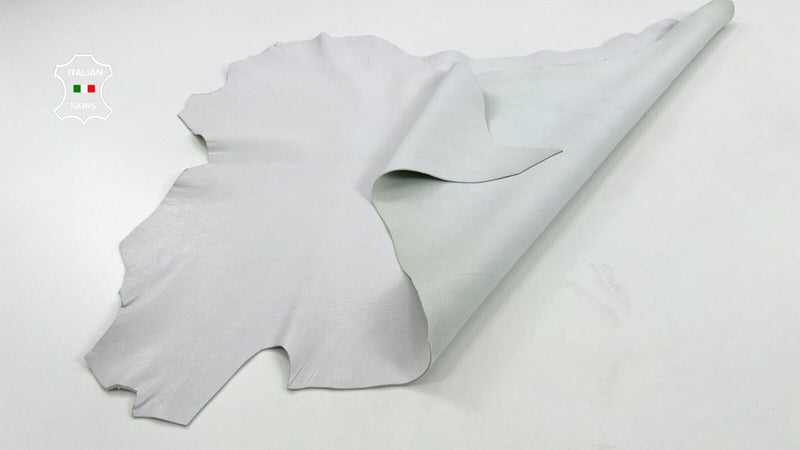 ICE WHITE ROUGH Thick Soft Italian Goatskin Goat leather hides 5+sqf 1.2mm #C886