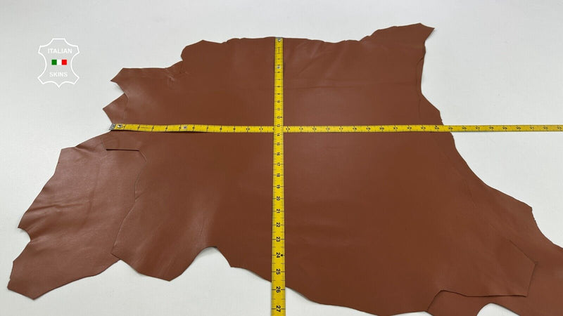 RUST BROWN Strong Italian Goatskin Goat leather hides 2 skins  9+sqf 0.8mm C3001