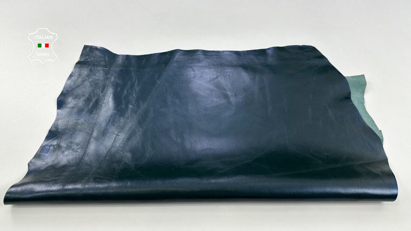 DARK PETROL PEARLIZED Strong Italian Goatskin leather hides 4+sqf 1.0mm #C2181