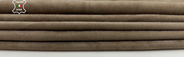 DARK WALNUT  BROWN SUEDE Soft Italian Lambskin leather hides 5+sqf 0.7mm #C2276