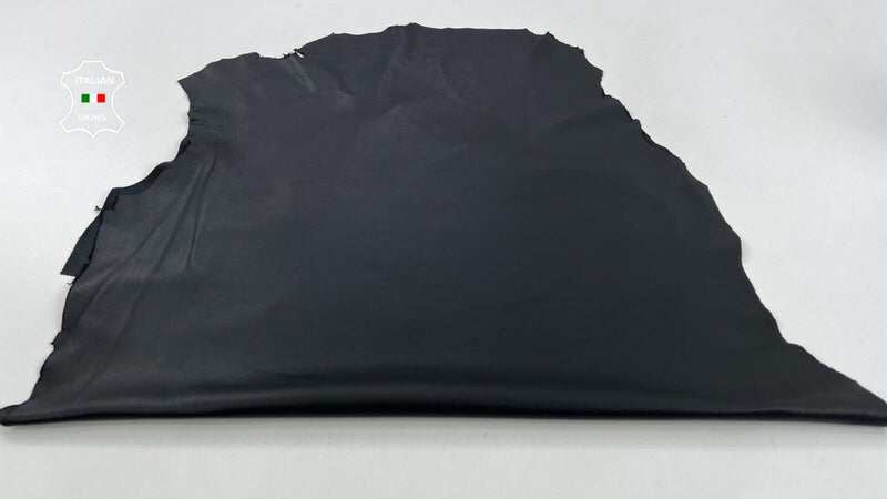 MIDNIGHT BLACK Soft Italian Lambskin leather hides Bookbinding 8sqf 0.8mm #C830