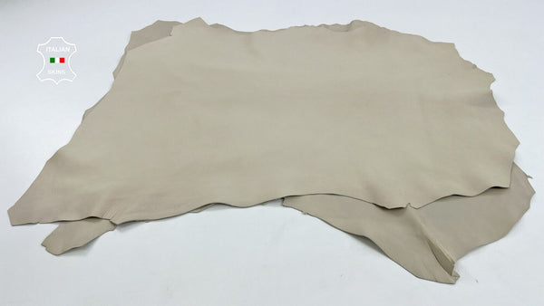 BEIGE Thick Soft Italian Lambskin Sheep leather hides 2 skins 12sqf 1.1mm #C888