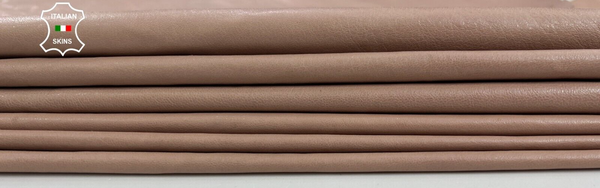 NUDE VEGETABLE TAN Thin Soft Italian Lambskin leather 3 skins 14sqf 0.6mm #C1810