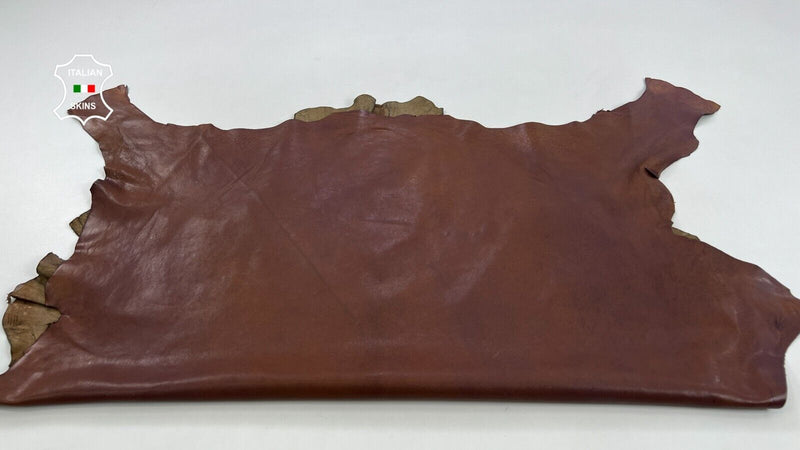 ROSEWOOD BROWN DISTRESSED DIRTY LOOK Soft Lambskin leather 8sqf 1.0mm #C747