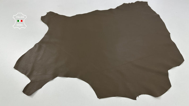 OLIVE BROWN Thin Soft Italian Lambskin Sheep leather hides 5+sqf 0.6mm #C2685