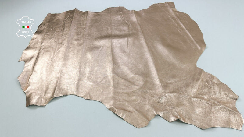 METALLIC ROSE GOLD Thick Soft Italian Lambskin leather hides 6+sqf 1.1mm #C2515